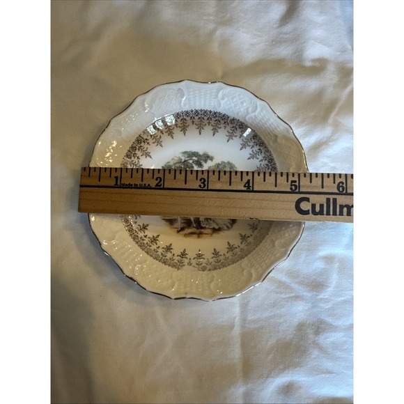 Vtg 6 Vogue Dinnerware Washington Colonial USA Canonsburg 22K Gold 5" Bowls - Picture 9 of 9